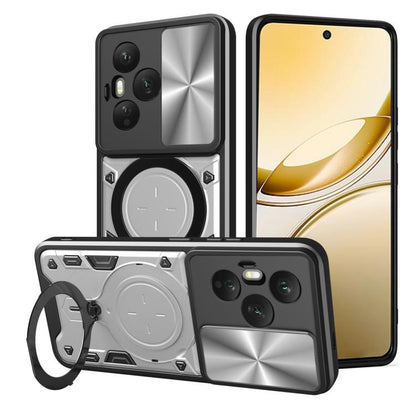 CD Texture Sliding Camshield Magnetic Holder Phone Case, For Honor X9d 5G / X70 5G, For Honor 400 Smart / X7d 5G Global, For Honor 400 Pro Global 160.8mm, For Honor 400 Lite Global