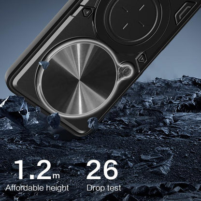 CD Texture Sliding Camshield Magnetic Holder Phone Case