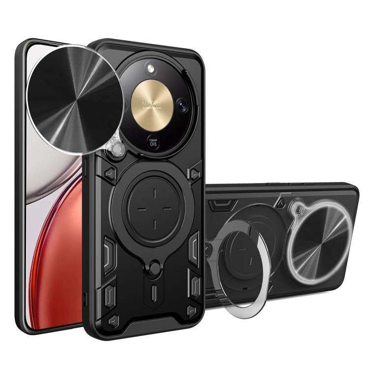 CD Texture Sliding Camshield Magnetic Holder Phone Case