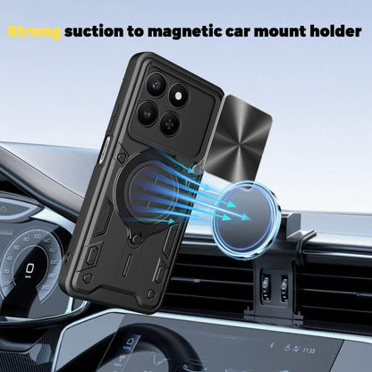 CD Texture Sliding Camshield Magnetic Holder Phone Case, For Honor 400 Smart / X7d 5G Global, For Honor 400 Pro Global 160.8mm, For Honor 400 Lite Global, For Honor 400 Global 156.5mm - Shello's Creative Boutique