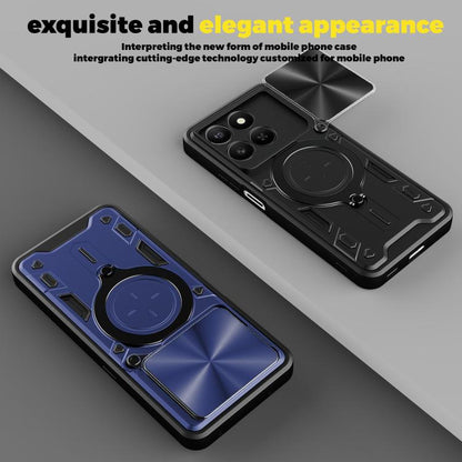CD Texture Sliding Camshield Magnetic Holder Phone Case, For Honor 400 Smart / X7d 5G Global, For Honor 400 Pro Global 160.8mm, For Honor 400 Lite Global, For Honor 400 Global 156.5mm - Shello's Creative Boutique