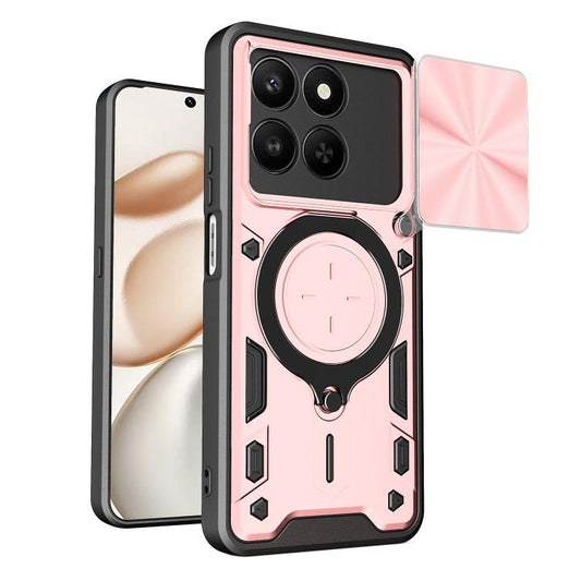 CD Texture Sliding Camshield Magnetic Holder Phone Case, For Honor 400 Smart / X7d 5G Global, For Honor 400 Pro Global 160.8mm, For Honor 400 Lite Global, For Honor 400 Global 156.5mm - Shello's Creative Boutique
