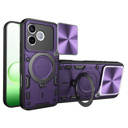 CD Texture Sliding Camshield Magnetic Holder Phone Case, For Honor 600 Smart 5G, For Honor 600 / 600 Pro Global, For Honor 600 Lite Global, For Honor Magic8 Pro 5G