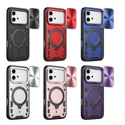CD Texture Sliding Camshield Magnetic Holder Phone Case, For Honor 600 / 600 Pro Global, For Honor 600 Lite Global, For Honor Magic8 Pro 5G, For Honor X9d 5G / X70 5G - Shello's Creative Boutique