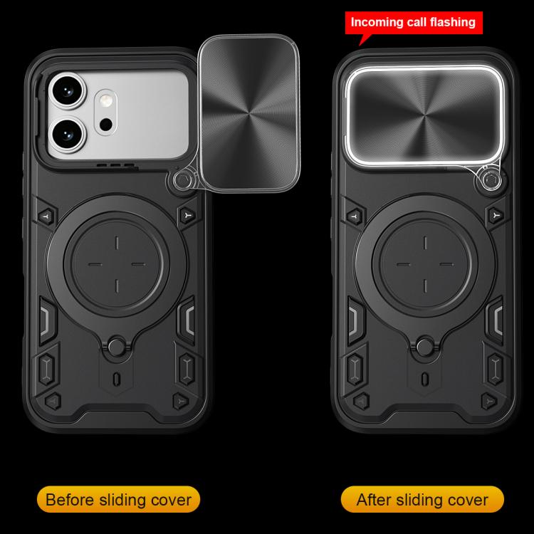 CD Texture Sliding Camshield Magnetic Holder Phone Case, For Honor 600 / 600 Pro Global, For Honor 600 Lite Global, For Honor Magic8 Pro 5G, For Honor X9d 5G / X70 5G - Shello's Creative Boutique