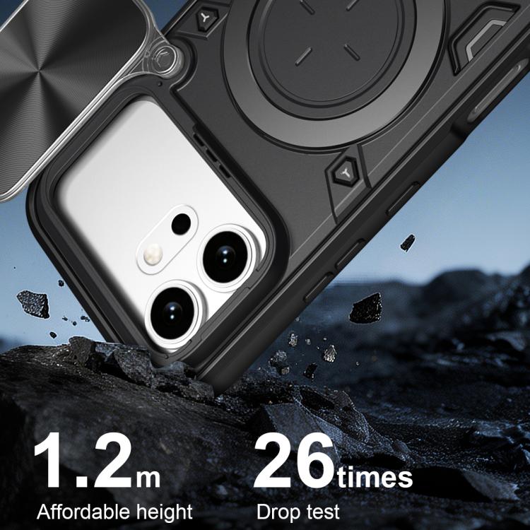 CD Texture Sliding Camshield Magnetic Holder Phone Case, For Honor 600 / 600 Pro Global, For Honor 600 Lite Global, For Honor Magic8 Pro 5G, For Honor X9d 5G / X70 5G - Shello's Creative Boutique