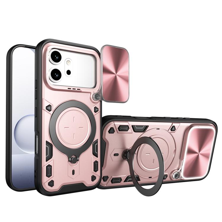 CD Texture Sliding Camshield Magnetic Holder Phone Case, For Honor 600 Smart 5G, For Honor 600 / 600 Pro Global, For Honor 600 Lite Global, For Honor Magic8 Pro 5G