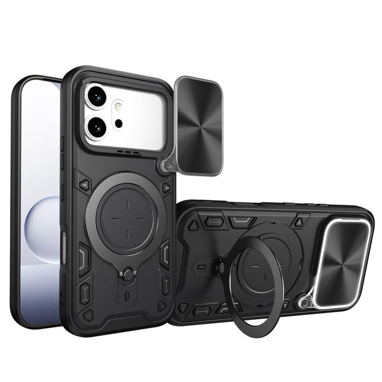 CD Texture Sliding Camshield Magnetic Holder Phone Case, For Honor 600 Smart 5G, For Honor 600 / 600 Pro Global, For Honor 600 Lite Global, For Honor Magic8 Pro 5G