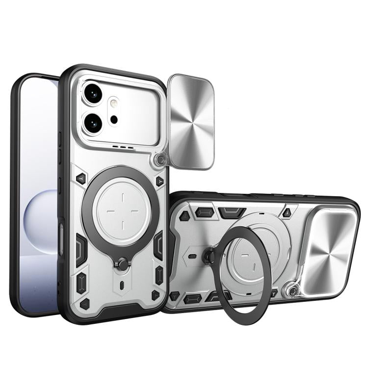 CD Texture Sliding Camshield Magnetic Holder Phone Case, For Honor 600 Smart 5G, For Honor 600 / 600 Pro Global, For Honor 600 Lite Global, For Honor Magic8 Pro 5G
