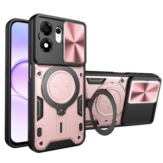 CD Texture Sliding Camshield Magnetic Holder Phone Case, For Honor 600 Smart 5G, For Honor 600 / 600 Pro Global, For Honor 600 Lite Global, For Honor Magic8 Pro 5G