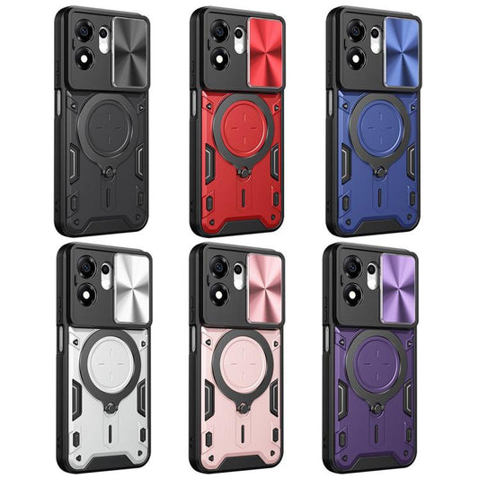 CD Texture Sliding Camshield Magnetic Holder Phone Case, For Honor 600 Smart 5G, For Honor 600 / 600 Pro Global, For Honor 600 Lite Global, For Honor Magic8 Pro 5G