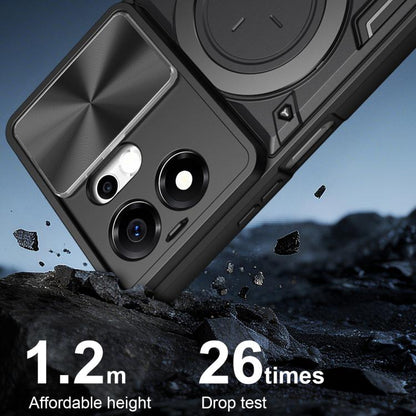 CD Texture Sliding Camshield Magnetic Holder Phone Case, For Honor 600 Smart 5G, For Honor 600 / 600 Pro Global, For Honor 600 Lite Global, For Honor Magic8 Pro 5G