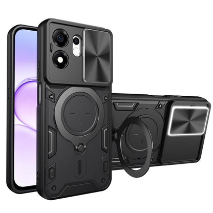 CD Texture Sliding Camshield Magnetic Holder Phone Case, For Honor 600 Smart 5G, For Honor 600 / 600 Pro Global, For Honor 600 Lite Global, For Honor Magic8 Pro 5G