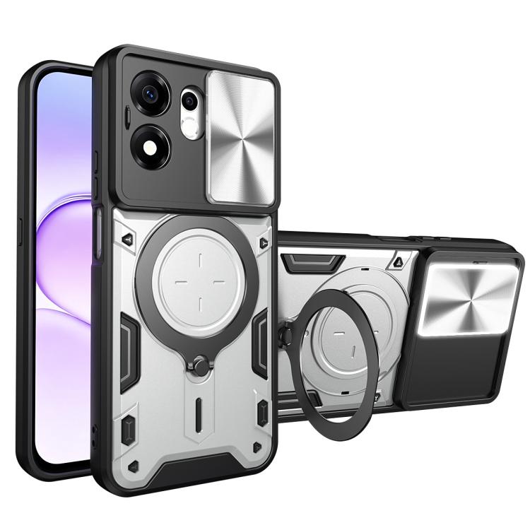 CD Texture Sliding Camshield Magnetic Holder Phone Case, For Honor 600 Smart 5G, For Honor 600 / 600 Pro Global, For Honor 600 Lite Global, For Honor Magic8 Pro 5G