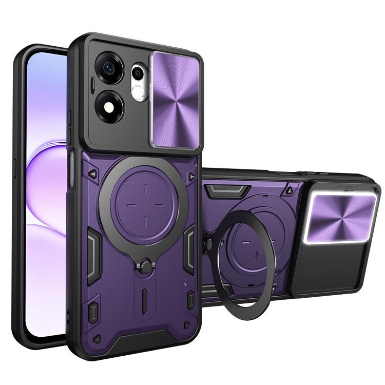 CD Texture Sliding Camshield Magnetic Holder Phone Case, For Honor 600 Smart 5G, For Honor 600 / 600 Pro Global, For Honor 600 Lite Global, For Honor Magic8 Pro 5G