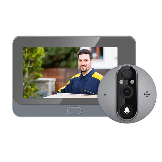 ESCAM C87 1080P 4.3 inch Smart WiFi Digital Door Viewer Supports Wide-Angle PIR & Night Vision & Dingdong Photo, C87 SUNSKY