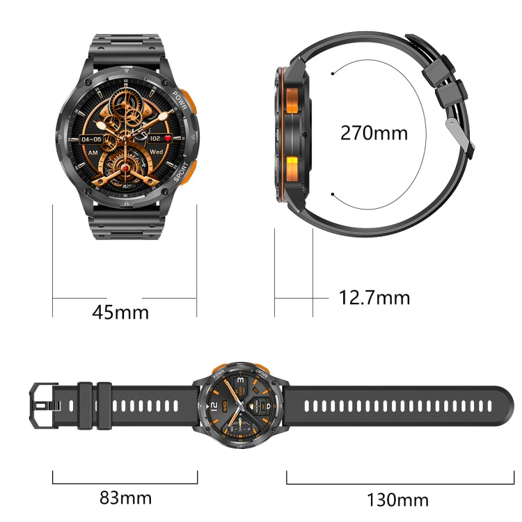 AK59 1.43 inch AMLOED Round Screen Steel Strap Smart Watch - Shello's Creative Boutique