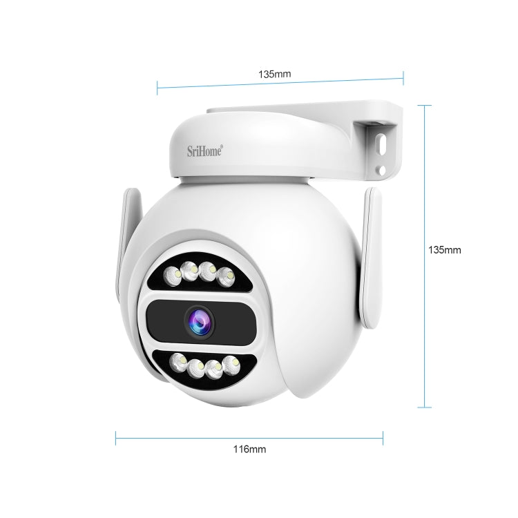 SriHome SH047 4MP IP66 Waterproof Motion Detection Night Vision WiFi HD Camera, SH047 - Shello's Creative Boutique