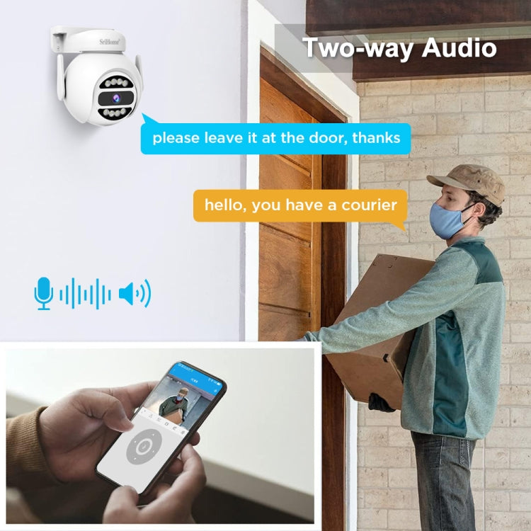 SriHome SH047 4MP IP66 Waterproof Motion Detection Night Vision WiFi HD Camera, SH047 - Shello's Creative Boutique