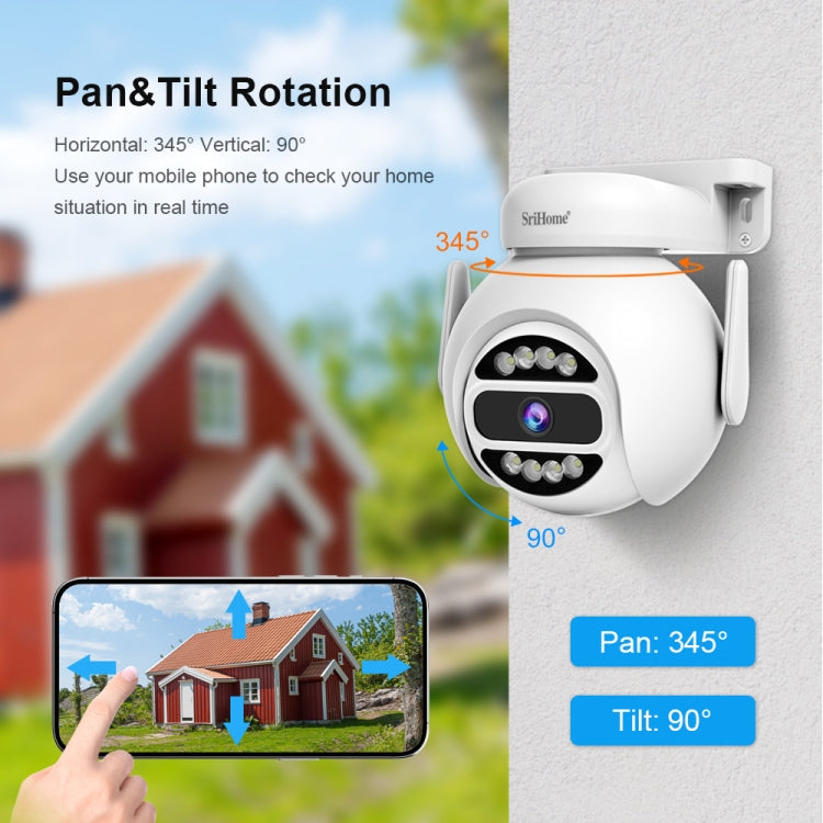 SriHome SH047 4MP IP66 Waterproof Motion Detection Night Vision WiFi HD Camera, SH047 - Shello's Creative Boutique
