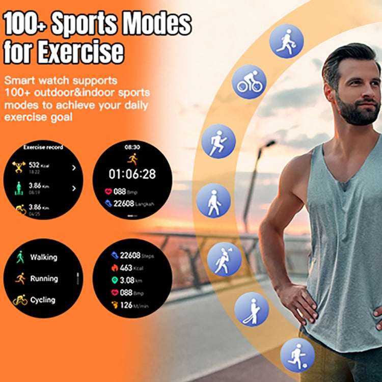 LEMFO LF35 1.43 inch AMOLED Round Screen Silicone Strap Smart Watch Supports Blood Oxygen Detection - Shello's Creative Boutique