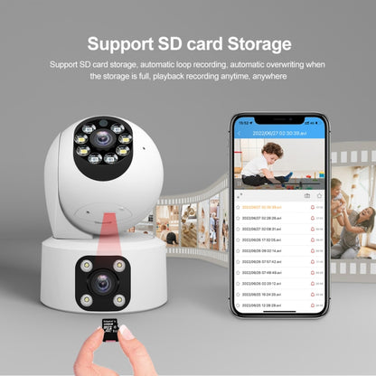 SriHome SH049 2MP + 2MP Humanoid Tracking Smart Night Vision Dual Lens HD IP Camera