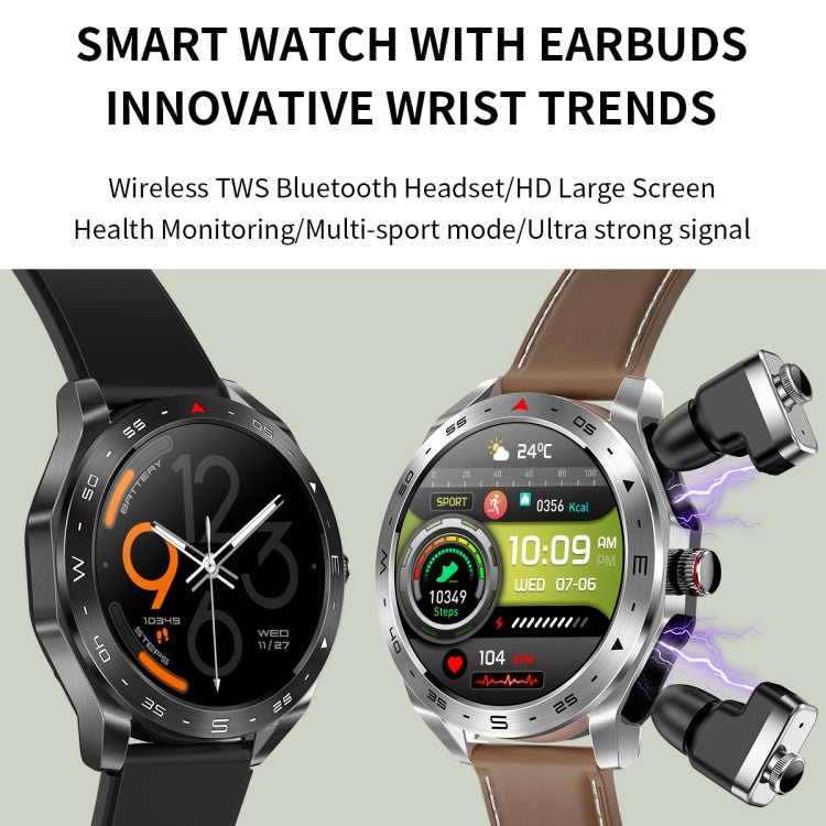 LEMFO T95 1.52 inch IPS Screen 2 in 1 Bluetooth Earphone Smart Watch Support Health Monitoring - Shello's Creative Boutique