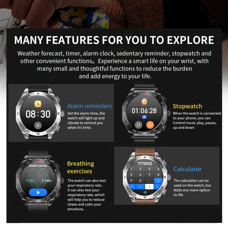 LEMFO T95 1.52 inch IPS Screen 2 in 1 Bluetooth Earphone Smart Watch Support Health Monitoring - Shello's Creative Boutique