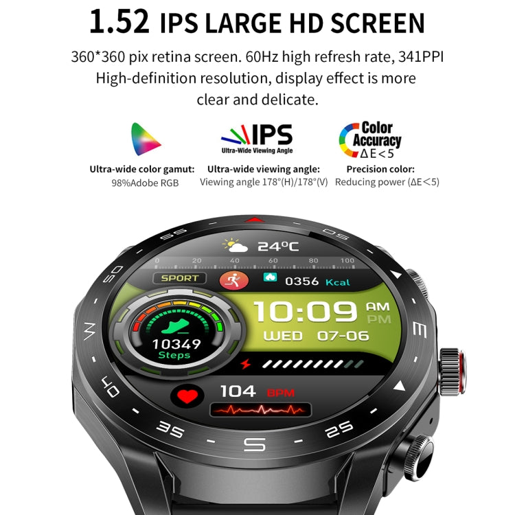 LEMFO T95 1.52 inch IPS Screen 2 in 1 Bluetooth Earphone Smart Watch Support Health Monitoring - Shello's Creative Boutique
