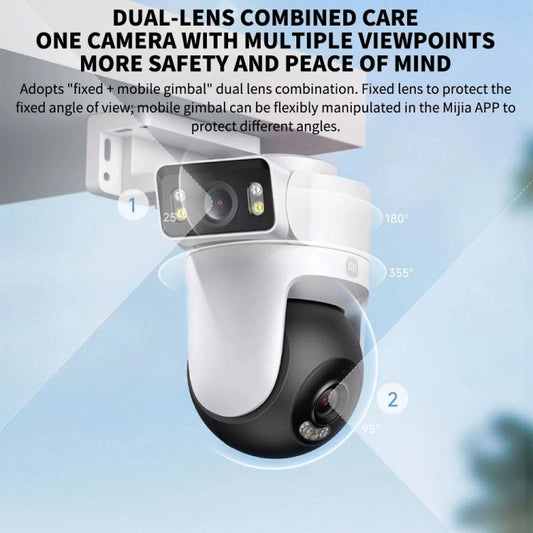 Xiaomi CW500 Dual Camera 8MP Outdoor IP66 Waterproof Support AI Detection Two-Way Voice WiFi Camera, US Plug, CW500 Dual Camera SUNSKY