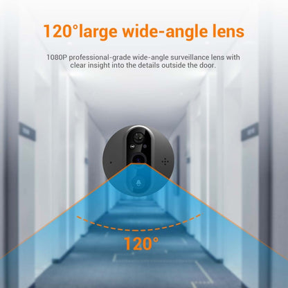 ESCAM C89 1080P 4.3 inch Smart Digital Door Viewer, Support Wide Angle PIR & Night Vision Photo, C89
