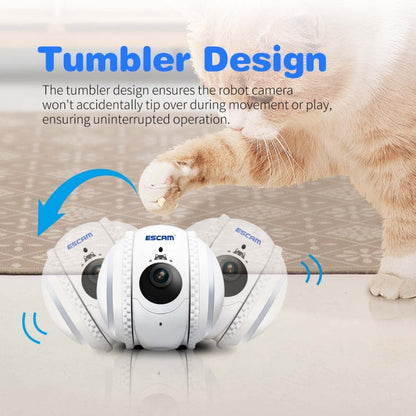 ESCAM QF011 2MP Smart Pet Robot Camera with Night Vision & APP Remote Control, QF011 SUNSKY