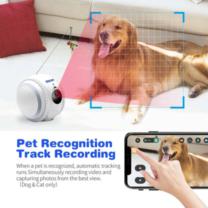 ESCAM QF011 2MP Smart Pet Robot Camera with Night Vision & APP Remote Control, QF011 SUNSKY