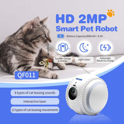 ESCAM QF011 2MP Smart Pet Robot Camera with Night Vision & APP Remote Control, QF011 SUNSKY