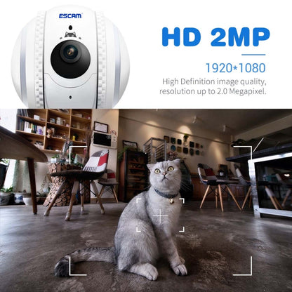 ESCAM QF011 2MP Smart Pet Robot Camera with Night Vision & APP Remote Control, QF011 SUNSKY