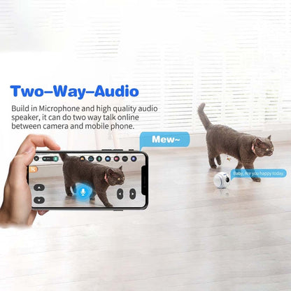 ESCAM QF011 2MP Smart Pet Robot Camera with Night Vision & APP Remote Control, QF011 SUNSKY