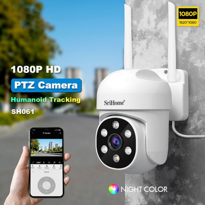SriHome SH061 2MP 2.4G WiFi AI Humanoid Tracking Infrared Night Vision Camera, EU Plug, US Plug, UK Plug - Shello's Creative Boutique
