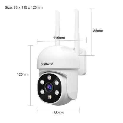 SriHome SH061 2MP 2.4G WiFi AI Humanoid Tracking Infrared Night Vision Camera, EU Plug, US Plug, UK Plug - Shello's Creative Boutique