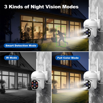 SriHome SH061 2MP 2.4G WiFi AI Humanoid Tracking Infrared Night Vision Camera, EU Plug, US Plug, UK Plug - Shello's Creative Boutique