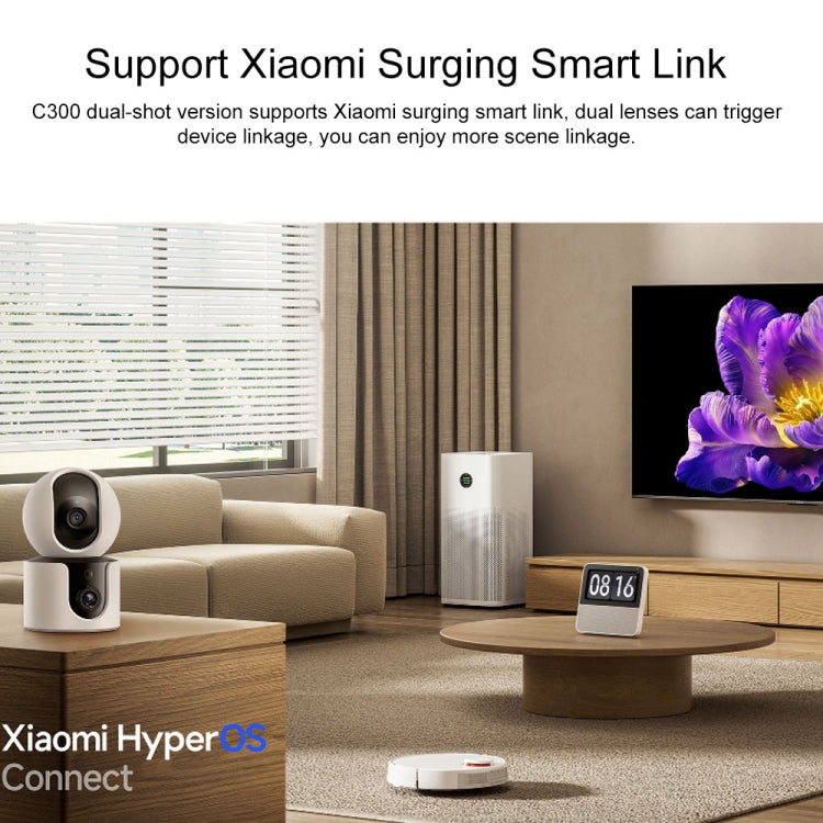 Original Xiaomi Smart Camera C300 Dual Lens Edition 3MP Support AI Detection, US Plug, C300 SUNSKY