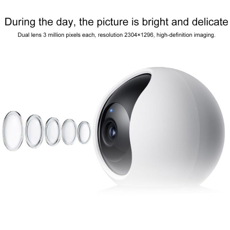 Original Xiaomi Smart Camera C300 Dual Lens Edition 3MP Support AI Detection, US Plug, C300 SUNSKY