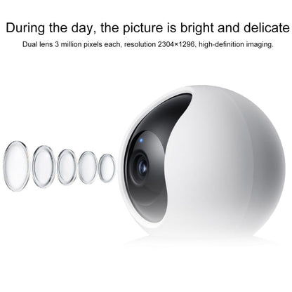 Original Xiaomi Smart Camera C300 Dual Lens Edition 3MP Support AI Detection, US Plug, C300 SUNSKY