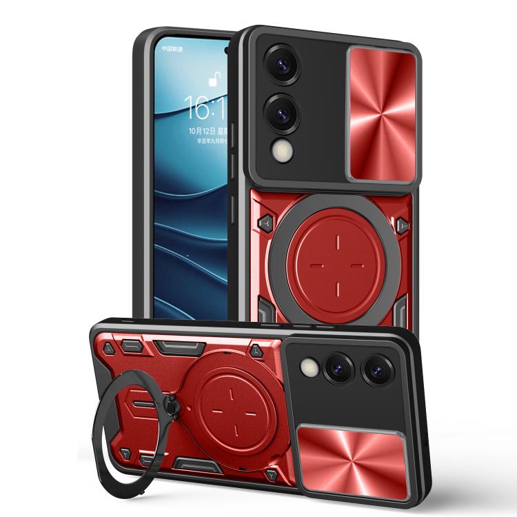 CD Texture Sliding Camshield Magnetic Holder Phone Case, For Samsung Galaxy S25 Edge 5G, For Samsung Galaxy S25 5G, For Samsung Galaxy S25+ 5G, For Samsung Galaxy S25 Ultra 5G - Shello's Creative Boutique