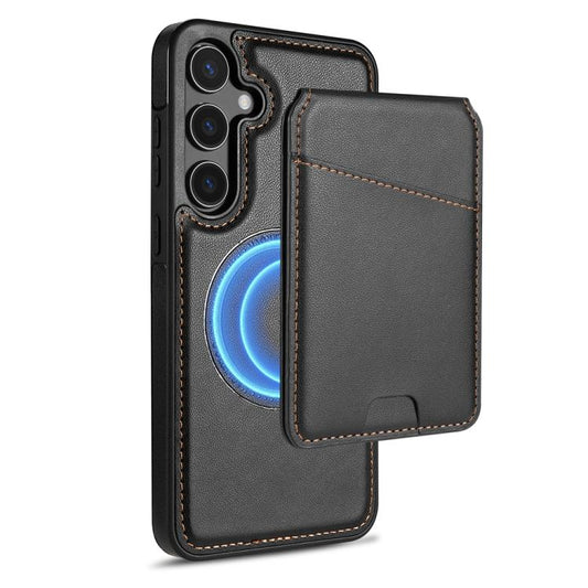 Skin Feel Detachable Card Bag Magsafe Phone Case, For Samsung Galaxy S25 5G, For Samsung Galaxy S25+ 5G, For Samsung Galaxy S25 Ultra 5G, For Samsung Galaxy S24 FE 5G SUNSKY