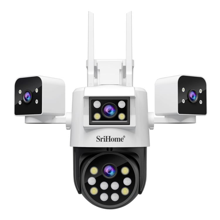 SriHome SH066 8MP HD Quad Lens Security Camera, Support Full Color Night Vision / Two-way Audio, EU Plug, US Plug, UK Plug, AU Plug SUNSKY