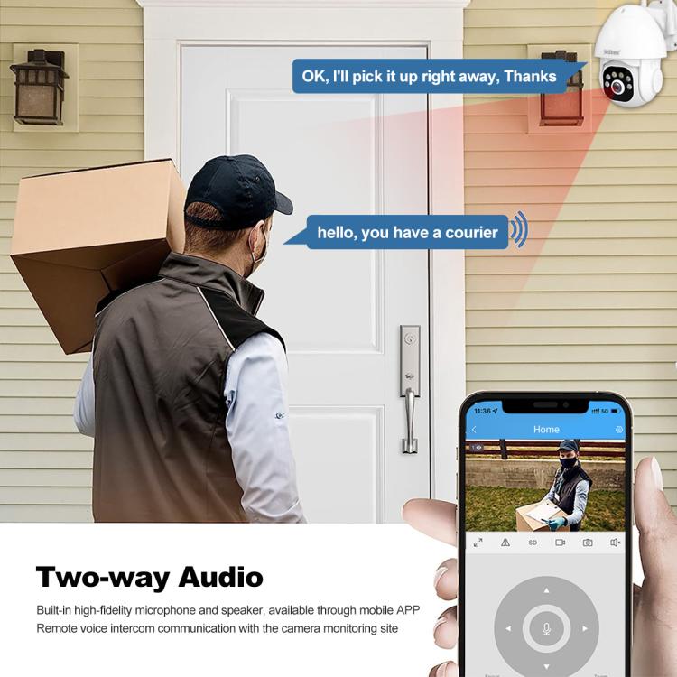 SriHome NVS001E-IPC039B 5MP 4CH HD NVR Wireless Cameras Set, US Plug, EU Plug, AU Plug, UK Plug