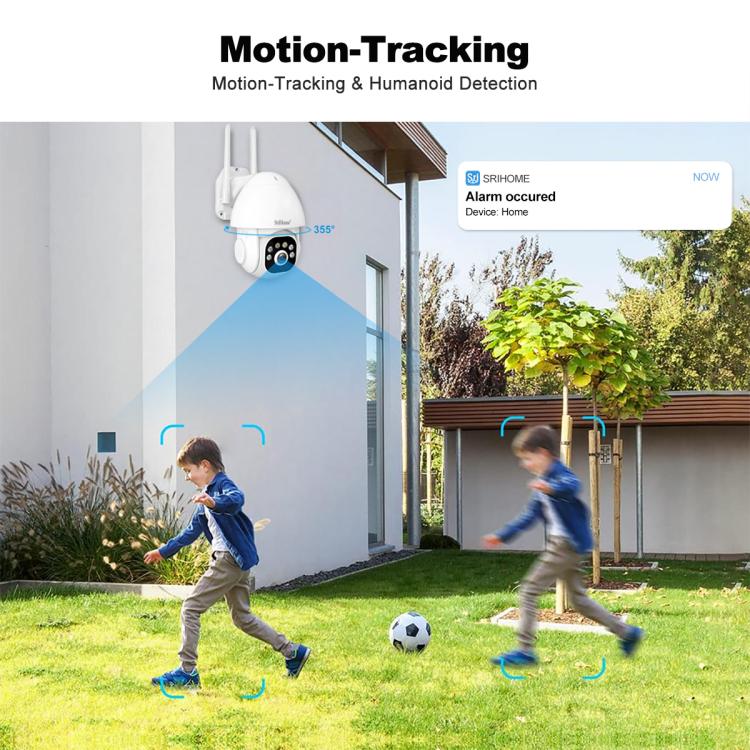 SriHome NVS001E-IPC039B 5MP 4CH HD NVR Wireless Cameras Set, US Plug, EU Plug, AU Plug, UK Plug