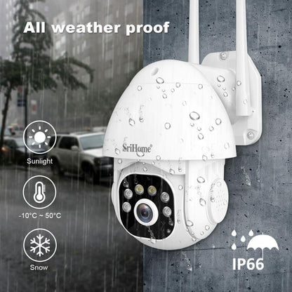 SriHome NVS001E-IPC039B 5MP 4CH HD NVR Wireless Cameras Set, US Plug, EU Plug, AU Plug, UK Plug