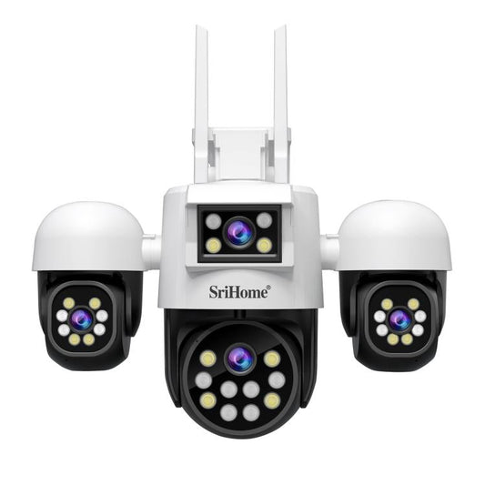 SriHome SH069 8MP 3X Digital Zoom HD Quad-lens Security Camera, US Plug, EU Plug, AU Plug, UK Plug SUNSKY