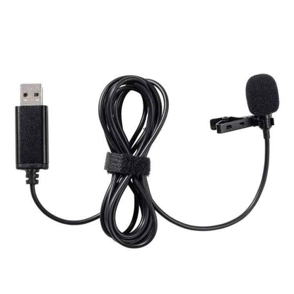 USB Interface Lavalier Microphone for Laptop Live Conference Recording